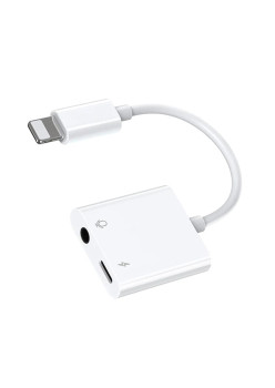 Adaptor Lightning la Jack, Lightning, 18W,  JoyRoom, White