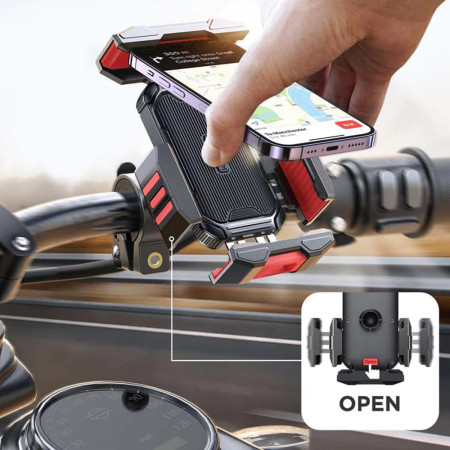 Suport pentru bicicleta JoyRoom telefoane de 4,7 - 7 inch, diametrul ghidonului aplicabil 15-40mm, Negru