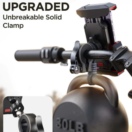 Suport pentru bicicleta JoyRoom telefoane de 4,7 - 7 inch, diametrul ghidonului aplicabil 15-40mm, Negru