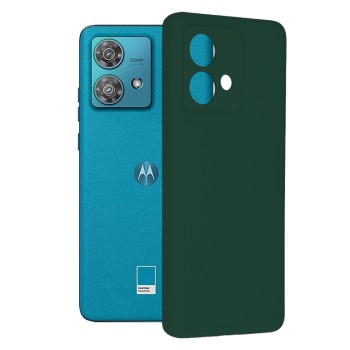 Husa de telefon compatibila Motorola Edge 40 Neo, Tech Microfibra, Camera Extra Pro, Dark Green
