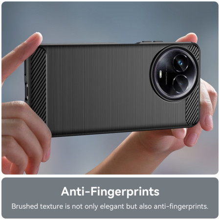 Husa Carbon compatibila Realme 11 5G, Tech Protects, Negru