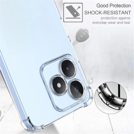 Husa Antisoc compatibila Realme C51 / Note 50, AirBag PRO, Clear