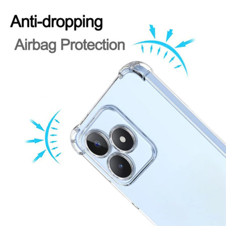 Husa Antisoc compatibila Realme C51 / Note 50, AirBag PRO, Clear