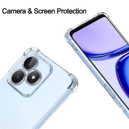Husa Antisoc compatibila Realme C51 / Note 50, AirBag PRO, Clear
