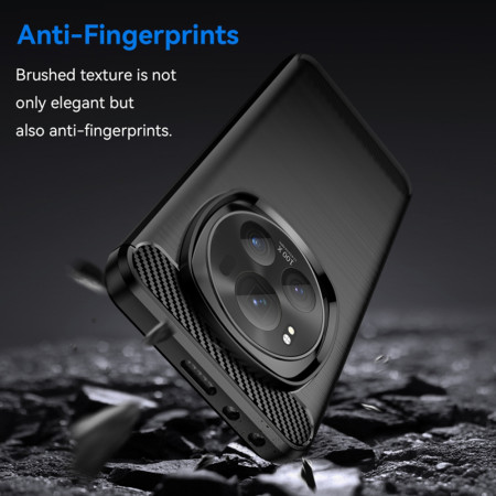 Husa Carbon compatibila Honor Magic 6 Pro, Tech Protects, Negru
