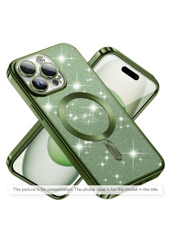 Husa pentru iPhone 12 - Techsuit Luxury Glitter MagSafe - Deep Green