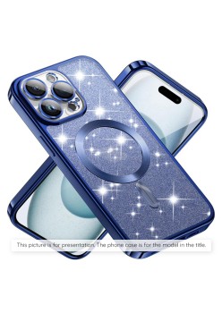 Husa pentru iPhone 12 - Techsuit Luxury Glitter MagSafe - Deep Blue