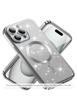 Husa pentru iPhone 12 - Techsuit Luxury Glitter MagSafe - Silver