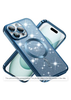 Husa pentru iPhone 12 - Techsuit Luxury Glitter MagSafe - Light Blue