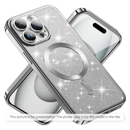 Husa pentru iPhone 12 Pro - Techsuit Luxury Glitter MagSafe - Silver