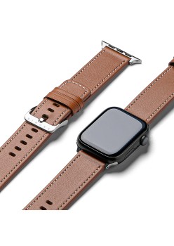 Curea pentru Apple Watch 1/2/3/4/5/6/7/8/9/SE/SE 2/Ultra/Ultra 2 (42/44/45/49mm) - Ringke Leather One Basic - Brown