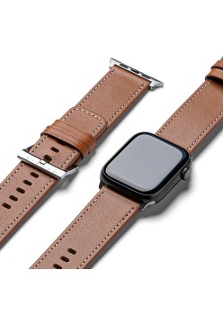 Curea pentru Apple Watch 1/2/3/4/5/6/7/8/9/SE/SE 2/Ultra/Ultra 2 (42/44/45/49mm) - Ringke Leather One Basic Bold - Brown