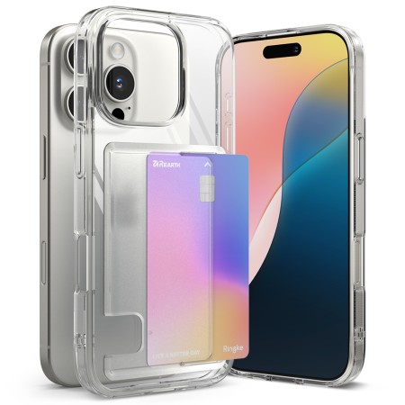 Husa pentru iPhone 16 Pro - Ringke Fusion Card - Clear