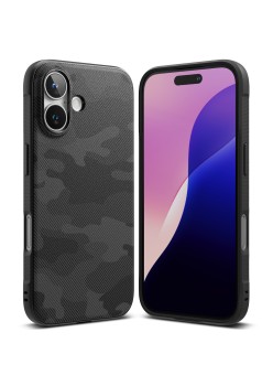 Husa pentru iPhone 16 - Ringke Onyx Design - Camo Black