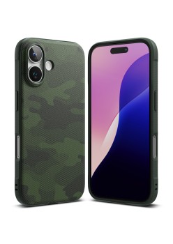 Husa pentru iPhone 16 - Ringke Onyx Design - Camo Green