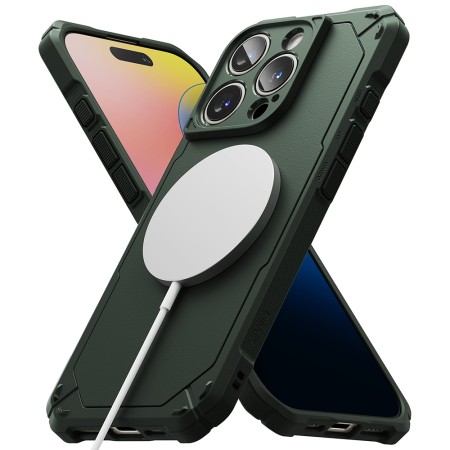 Husa pentru iPhone 16 Pro Max - Ringke Rugged Gear MagSafe - Dark Green