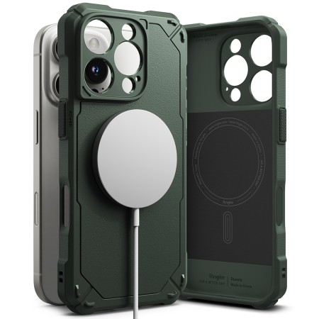 Husa pentru iPhone 16 Pro Max - Ringke Rugged Gear MagSafe - Dark Green