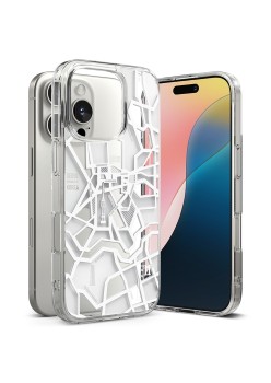Husa pentru iPhone 16 Pro Max - Ringke Fusion Design - Seoul Map White