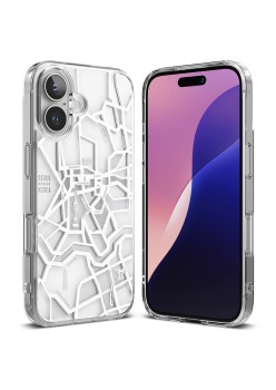 Husa pentru iPhone 16 Plus - Ringke Fusion Design - Seoul Map White