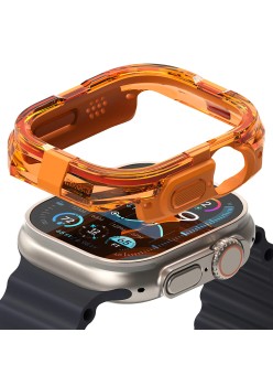 Husa pentru Apple Watch Ultra / Ultra 2 - Ringke Fusion Bumper - Neon Orange