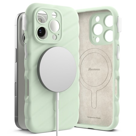 Husa pentru iPhone 16 Pro - Macaron Silicone MagSafe - Mint
