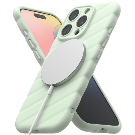 Husa pentru iPhone 16 Pro - Macaron Silicone MagSafe - Mint