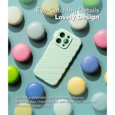 Husa pentru iPhone 16 Pro - Macaron Silicone MagSafe - Mint