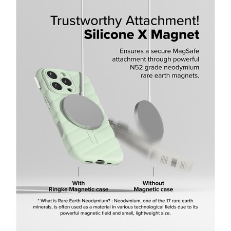 Husa pentru iPhone 16 Pro - Macaron Silicone MagSafe - Mint