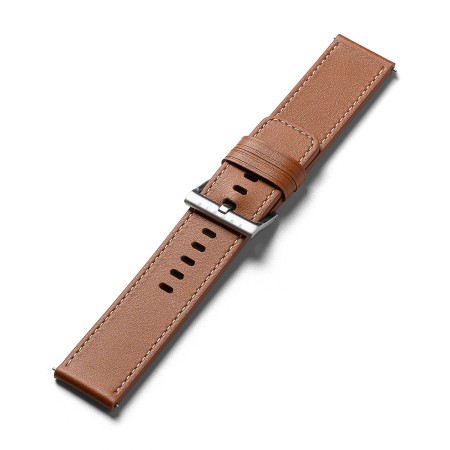 Curea pentru Fossil Hybrid 24mm / Mobvoi TicWatch Pro 5 / Suunto 9 / Suunto 9 Baro / Suunto D5 - Ringke Leather One Basic Bold - Brown