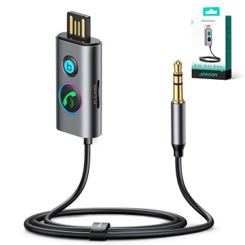 Receptor Audio Bluetooth 5.3, Jack 3.5mm, USB, TF Card, 1m, JoyRoom, Dark Gray