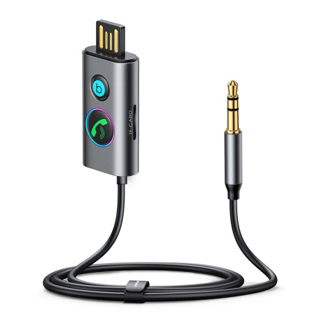 Receptor Audio Bluetooth 5.3, Jack 3.5mm, USB, TF Card, 1m, JoyRoom, Dark Gray