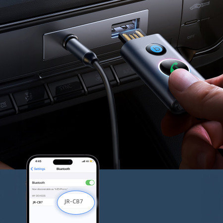 Receptor Audio Bluetooth 5.3, Jack 3.5mm, USB, TF Card, 1m, JoyRoom, Dark Gray
