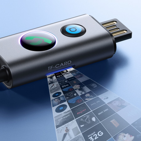 Receptor Audio Bluetooth 5.3, Jack 3.5mm, USB, TF Card, 1m, JoyRoom, Dark Gray