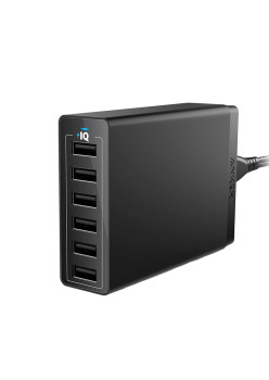 Incarcator Priza 6 x USB, 60W, PowerIQ,  Anker, Black
