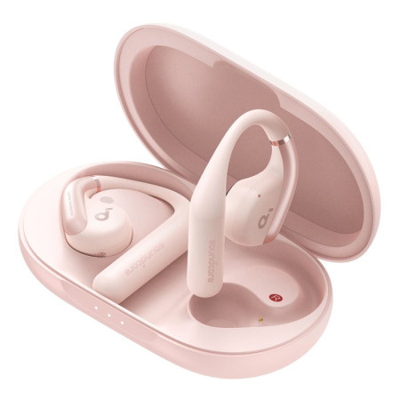 Casti Wireless Anker Earbuds SoundCore AeroFit pentru Sport, Bluetooth, Waterproof, Pink