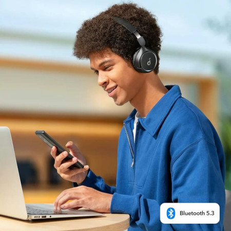 Casti Bluetooth Anker 5.3, pliabile, SoundCore H30i, Black