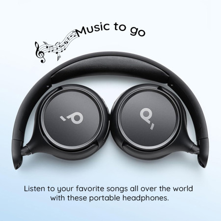 Casti Bluetooth Anker 5.3, pliabile, SoundCore H30i, Black