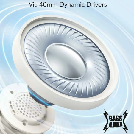 Casti Anker Bluetooth 5.3, pliabile, SoundCore H30i, White