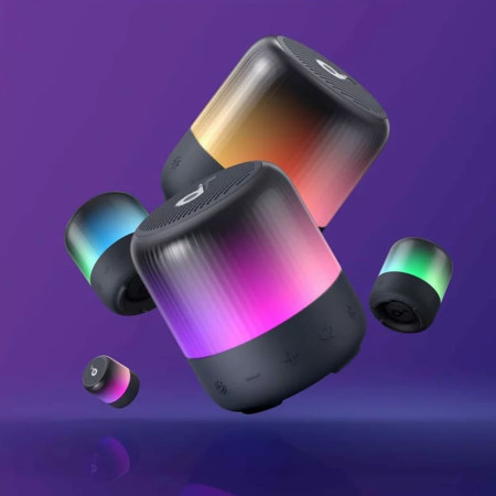 Boxa portabila Anker, 360°, 8W, IP67, SoundCore Glow Mini, Black