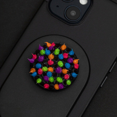 Suport pentru Telefon Popsockets PopGrip, Spiky Black Goo