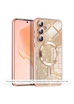 Husa pentru iPhone 14 Pro - Techsuit Luxury Glitter MagSafe - Rose Gold