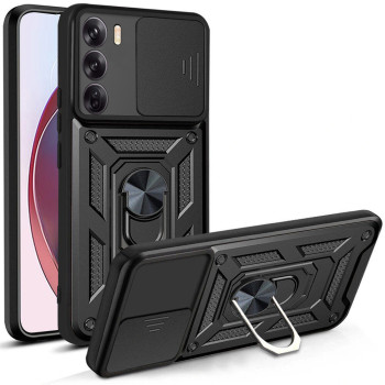 Husa pentru Oppo Reno12 Pro, CamShield Protectie Camera, Magnetic, Slide si Snap, Black