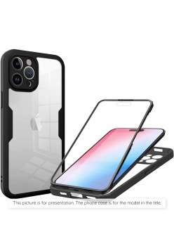 Husa pentru iPhone 7 / 8 / SE 2, SE 2020 / SE 3, SE 2022 + Folie - Techsuit ColorVerse 360 Series - Black