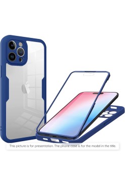 Husa pentru iPhone 7 / 8 / SE 2, SE 2020 / SE 3, SE 2022 + Folie - Techsuit ColorVerse 360 Series - Blue