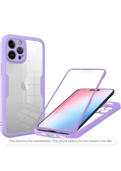 Husa pentru iPhone 7 / 8 / SE 2, SE 2020 / SE 3, SE 2022 + Folie - Techsuit ColorVerse 360 Series - Purple
