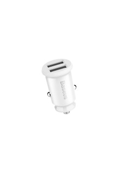Incarcator Auto USB, 5V, 3.1A - Baseus Grain (CCALL-ML02) - White