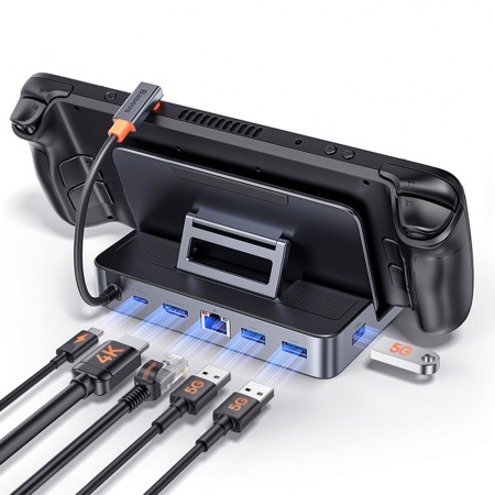 Docking Station 5Gbps, 4Kat60Hz, PD100W, Ethernet - Baseus GamerX Series (B00052900811-00) - Black