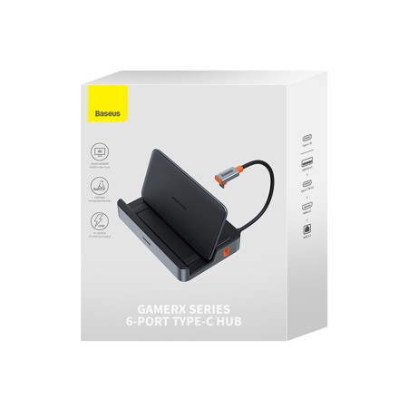 Docking Station 5Gbps, 4Kat60Hz, PD100W, Ethernet - Baseus GamerX Series (B00052900811-00) - Black