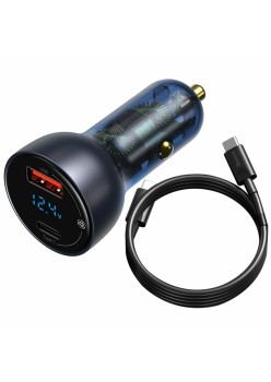 Incarcator pentru Masina, 65W, USB, Type-C - Baseus (TZCCKX-0G) - Black