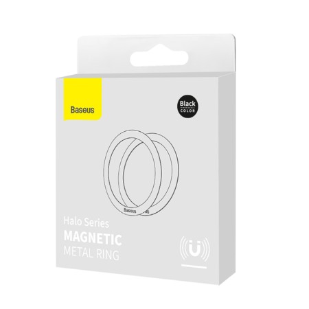 Adaptor Inel Incarcare MagSafe (set 2) - Baseus Magnetic Series (PCCH000001) - Black